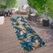 World Rug Gallery Tropical Leaves Indoor/Outdoor Runner Rug 2' x 7' Multi 8012MULTI2X7 - alternate 1